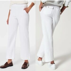 SPANX White Wide Leg Pants petite